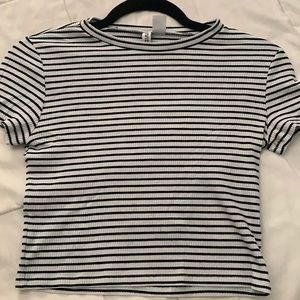 Black and White H&M Striped T shirt